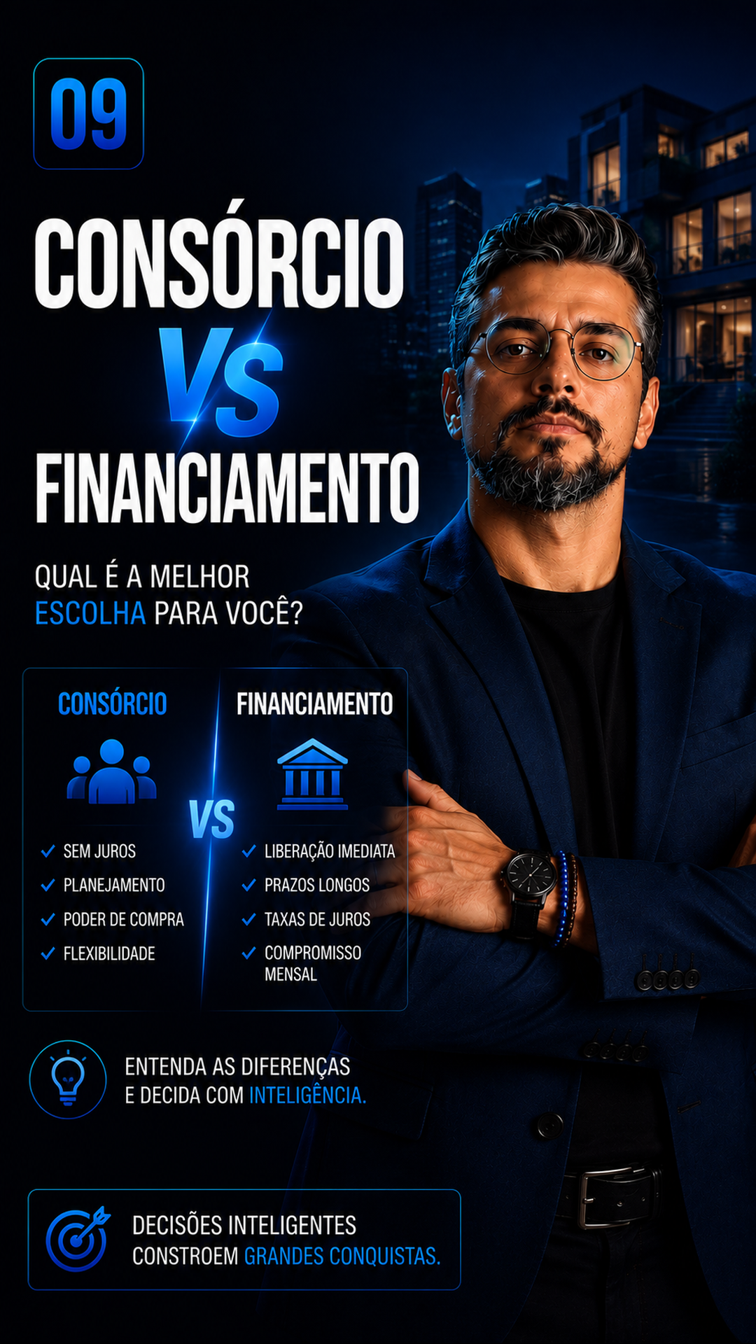 Capa do vídeo: Consórcio vs. financiamento